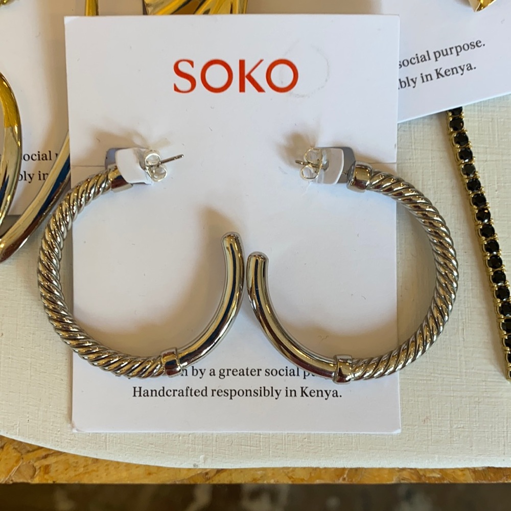 SOKO Silver Hoops